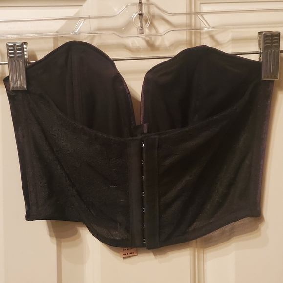 Victoria's Secret Dream Angels Black Velvet Strapless Corset Bra Size Sm… - Picture 4 of 6